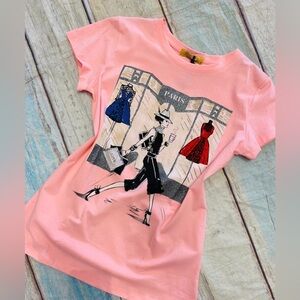 Girls' Pink Paris Graphic Short Sleeve Tee